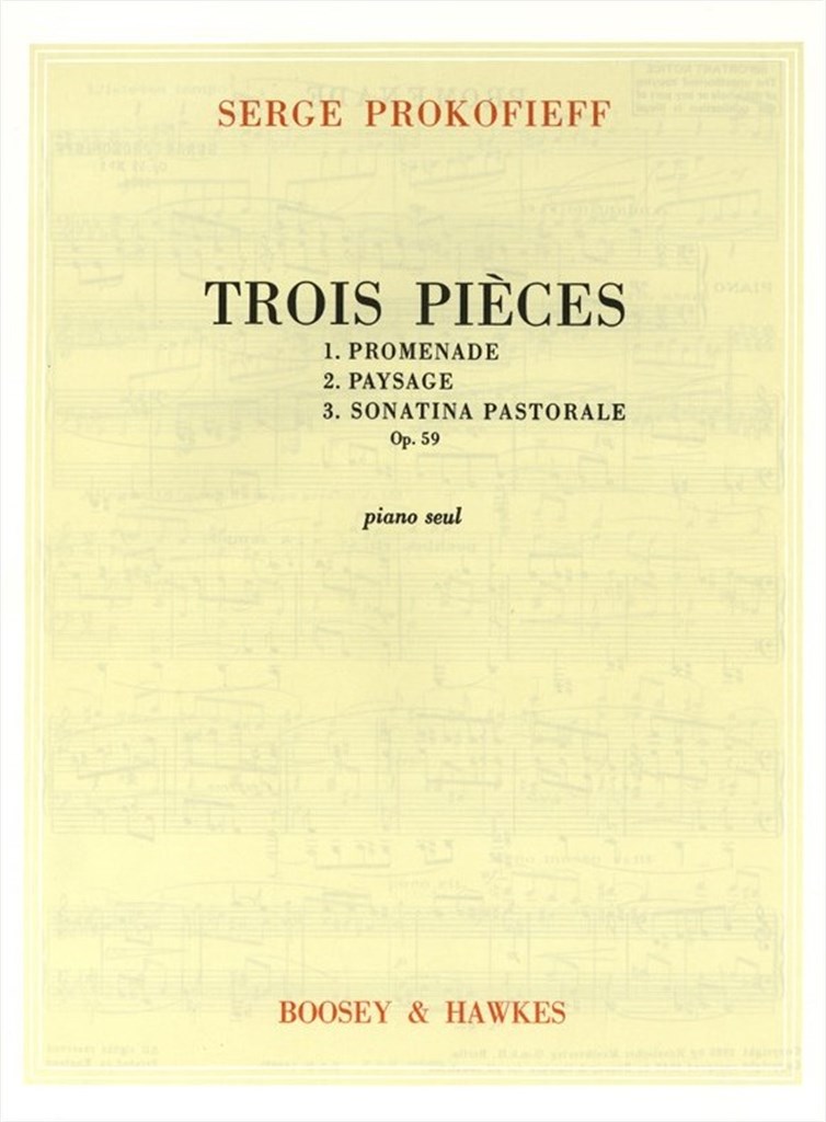 Trois Pieces Op 59 Piano Solo